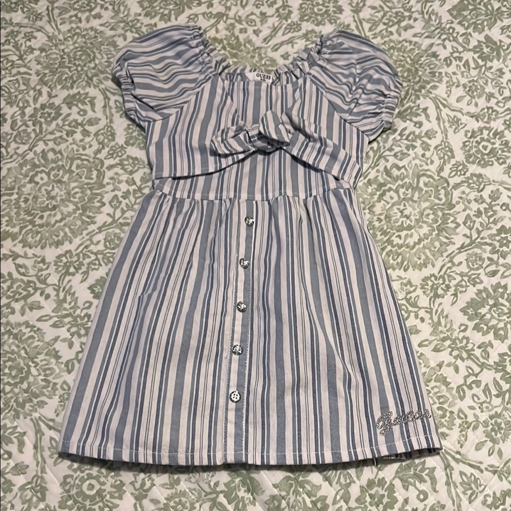 Blue Striped Kids Dress